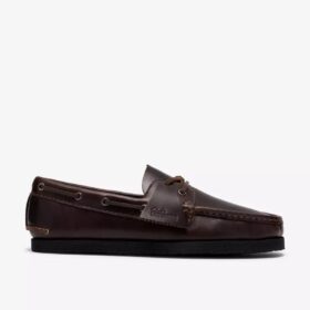 Scarpe da barca da uomo Godney in pelle marrone