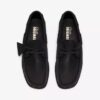 Scarpe da barca da uomo Godney in pelle nera Scarpe da barca da uomo Godney in pelle nera