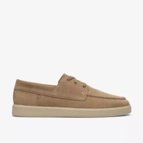 Scarpe da barca da uomo Lockford in pelle scamosciata Dark Sand