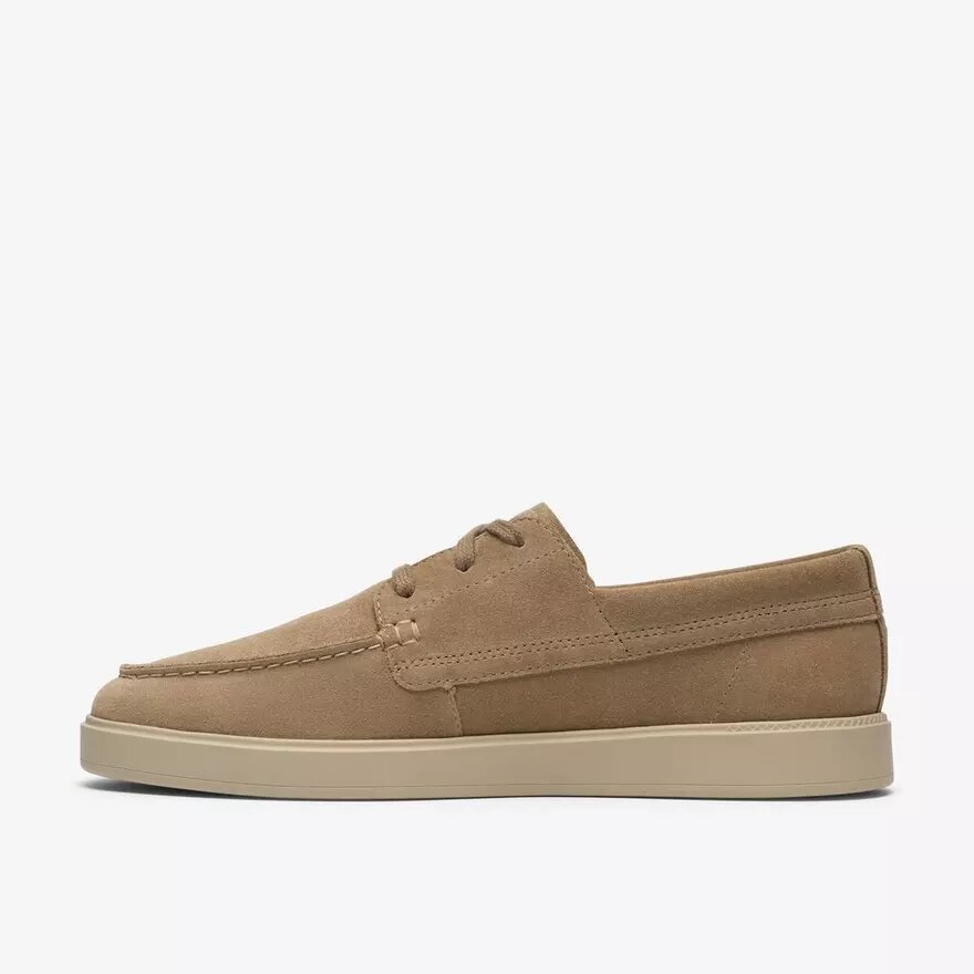 Scarpe da barca da uomo Lockford in pelle scamosciata Dark Sand Scarpe da barca da uomo Lockford in pelle scamosciata Dark Sand