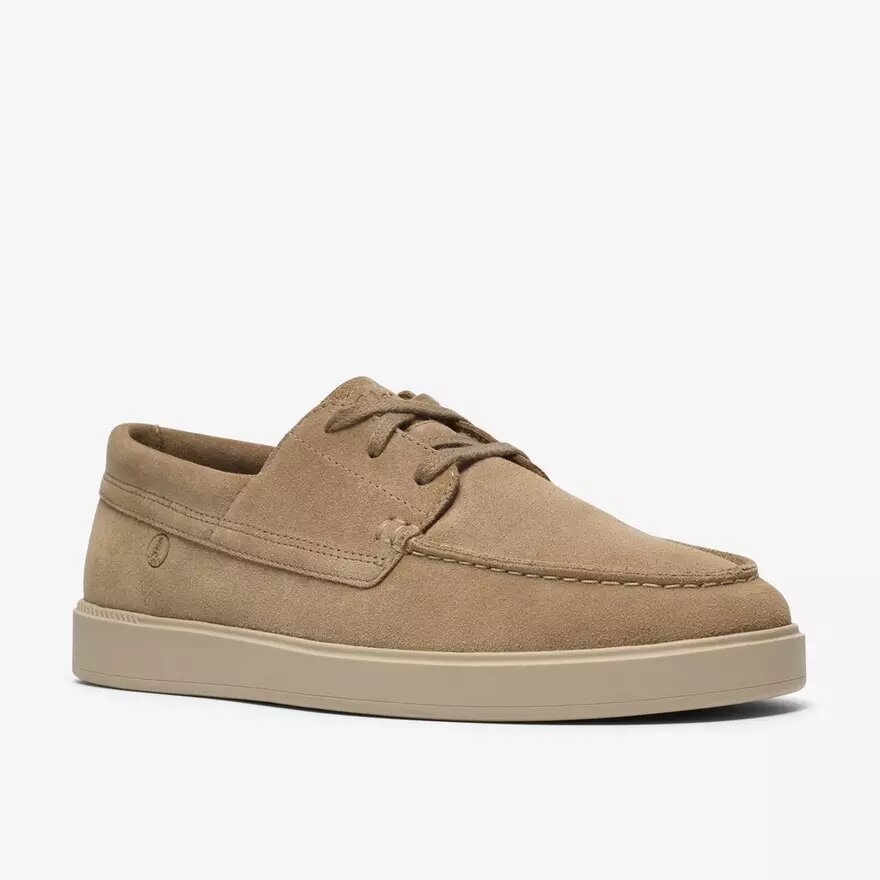 Scarpe da barca da uomo Lockford in pelle scamosciata Dark Sand Scarpe da barca da uomo Lockford in pelle scamosciata Dark Sand