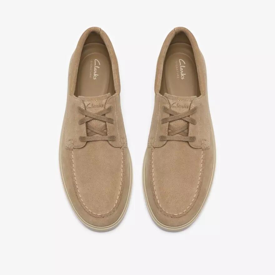 Scarpe da barca da uomo Lockford in pelle scamosciata Dark Sand Scarpe da barca da uomo Lockford in pelle scamosciata Dark Sand