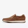 Scarpe da barca da uomo Sailview Step in nabuk marrone chiaro senza lacci Scarpe da barca da uomo Sailview Step in nabuk marrone chiaro senza lacci