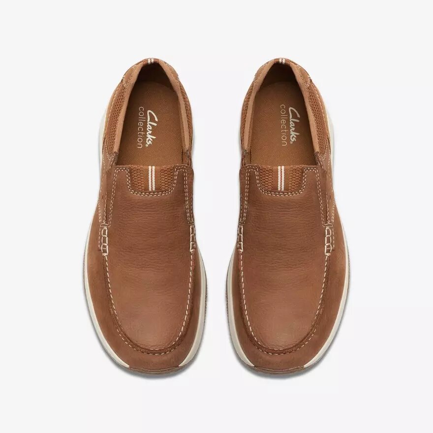Scarpe da barca da uomo Sailview Step in nabuk marrone chiaro senza lacci Scarpe da barca da uomo Sailview Step in nabuk marrone chiaro senza lacci
