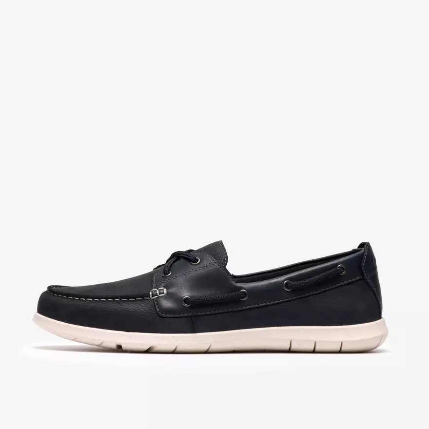 Scarpe da barca Flexway 2Eye da uomo in nabuk blu navy Scarpe da barca Flexway 2Eye da uomo in nabuk blu navy
