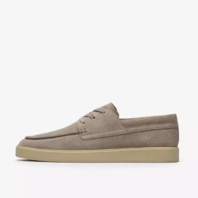 Scarpe da barca Lockford Boat da uomo in pelle scamosciata grigia