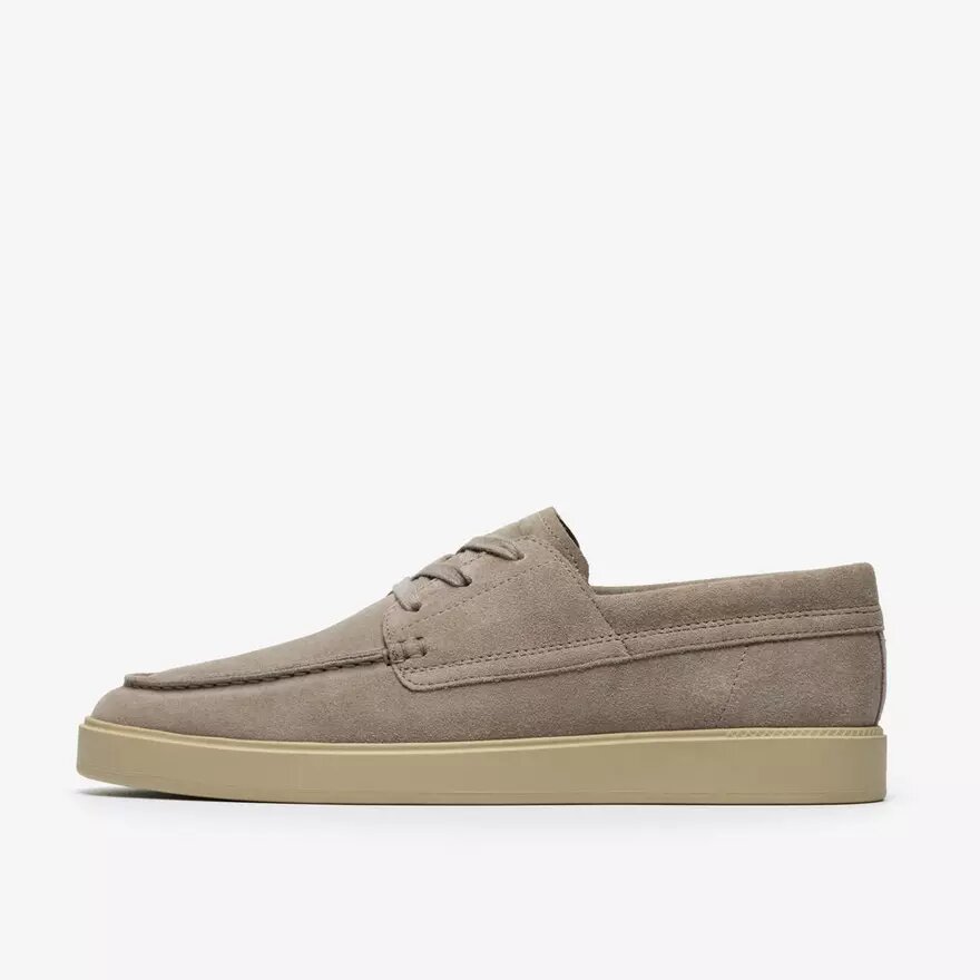 Scarpe da barca Lockford Boat da uomo in pelle scamosciata grigia Scarpe da barca Lockford Boat da uomo in pelle scamosciata grigia