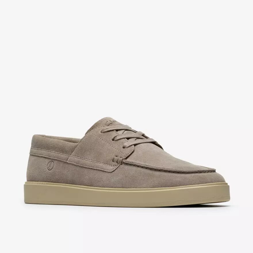 Scarpe da barca Lockford Boat da uomo in pelle scamosciata grigia Scarpe da barca Lockford Boat da uomo in pelle scamosciata grigia