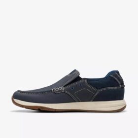 Scarpe da barca slip-on Sailview Step da uomo in nabuk blu navy