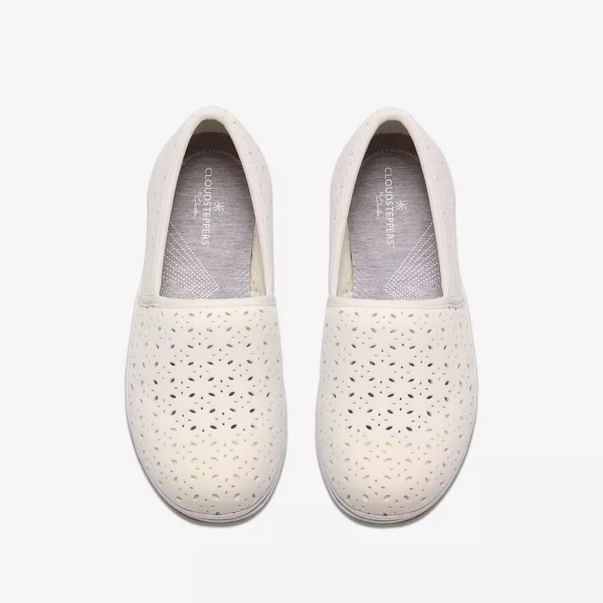 Scarpe da donna Breeze Lily bianche Slip-on senza lacci Scarpe da donna Breeze Lily bianche Slip-on senza lacci
