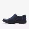 Scarpe da donna Carleigh Ray in nabuk blu navy Slip-on senza lacci Scarpe da donna Carleigh Ray in nabuk blu navy Slip-on senza lacci