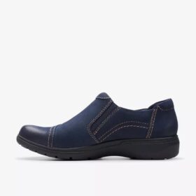 Scarpe da donna Carleigh Ray in nabuk blu navy Slip-on senza lacci