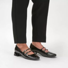 Scarpe da donna Daiss30 Shine nere con tacco a spillo US