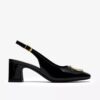 Scarpe da donna Fernie Sling in pelle verniciata nera