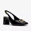 Scarpe da donna Fernie Sling in pelle verniciata nera