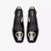 Scarpe da donna Fernie Sling in pelle verniciata nera