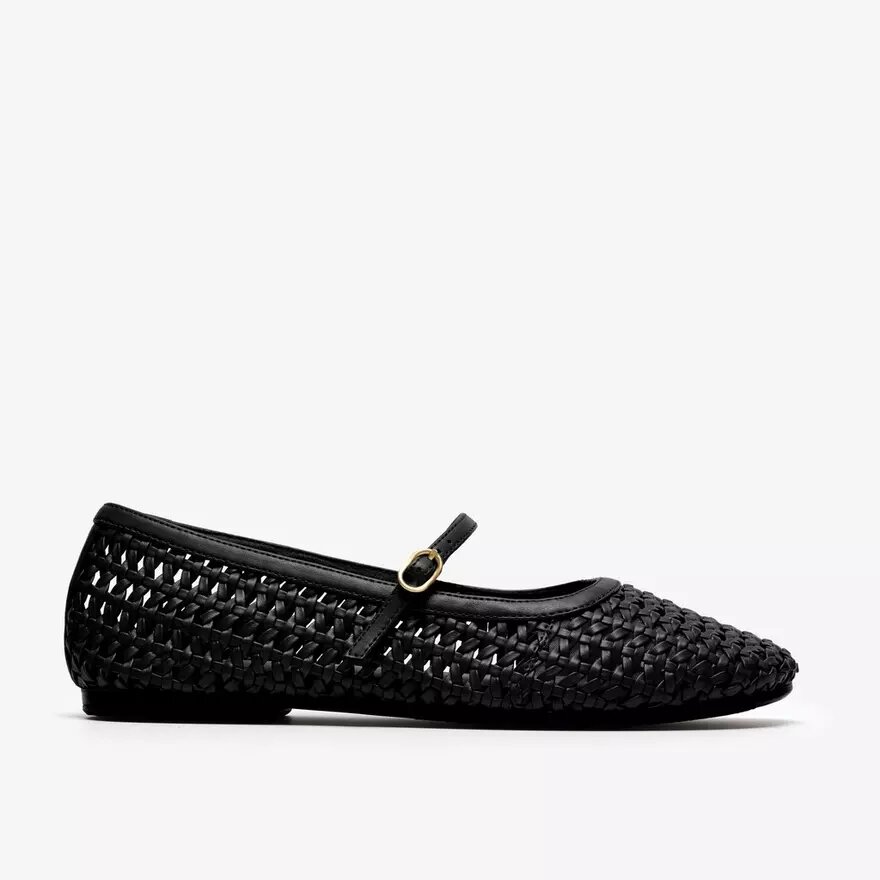 Scarpe da donna Livia Sky con cinturino intrecciato nero Scarpe da donna Livia Sky con cinturino intrecciato nero