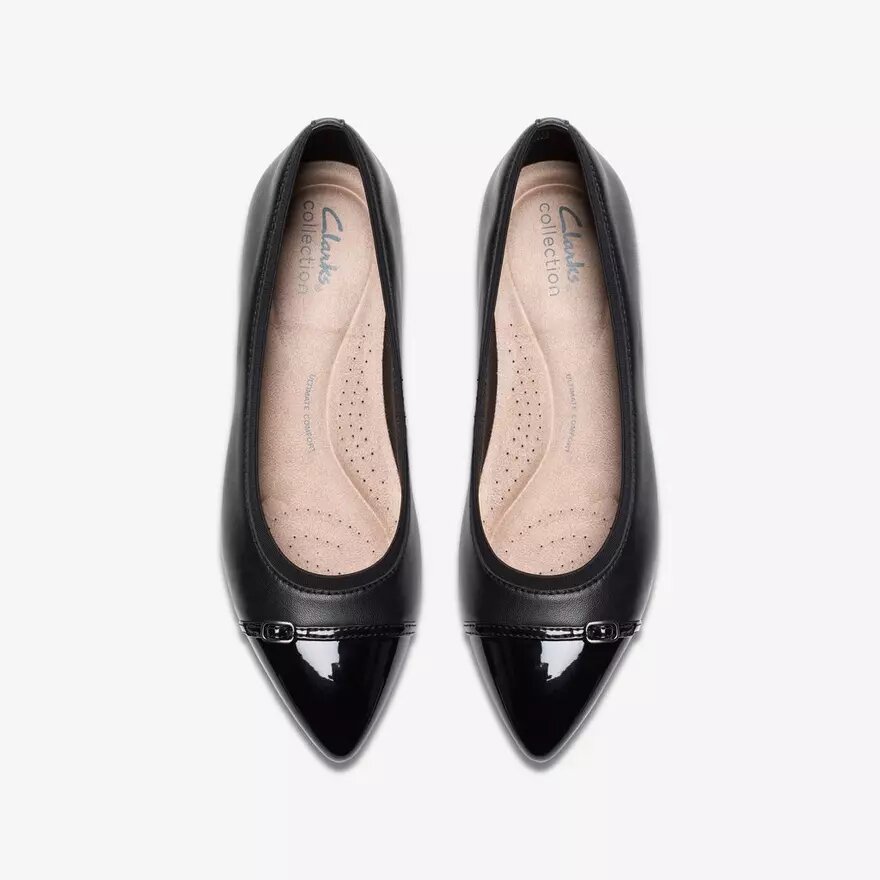 Scarpe da donna Natalyn in pelle nera scura Slip-on senza lacci Scarpe da donna Natalyn in pelle nera scura Slip-on senza lacci