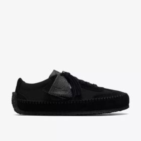 Scarpe da donna Tor Low in pelle scamosciata nera stringate
