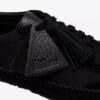 Scarpe da donna Tor Low in pelle scamosciata nera stringate
