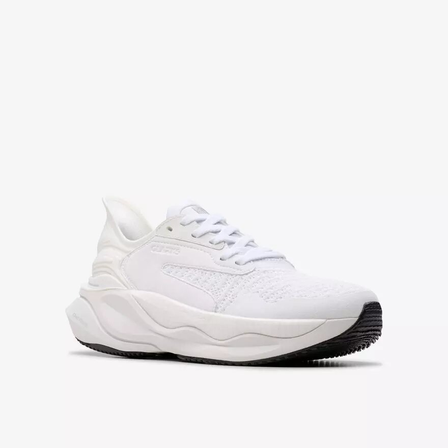 Scarpe da passeggio per donne Pace Walk bianche in stile athleisure Scarpe da passeggio per donne Pace Walk bianche in stile athleisure