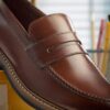 Scarpe da uomo Aldwin Step in pelle color cuoio medio