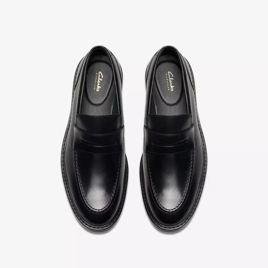 Scarpe da uomo Aldwin Step in pelle nera Scarpe da uomo Aldwin Step in pelle nera