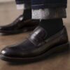 Scarpe da uomo Aldwin Step in pelle nera Scarpe da uomo Aldwin Step in pelle nera