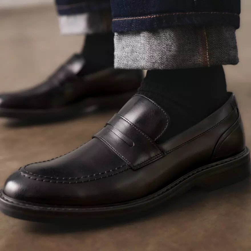 Scarpe da uomo Aldwin Step in pelle nera Scarpe da uomo Aldwin Step in pelle nera