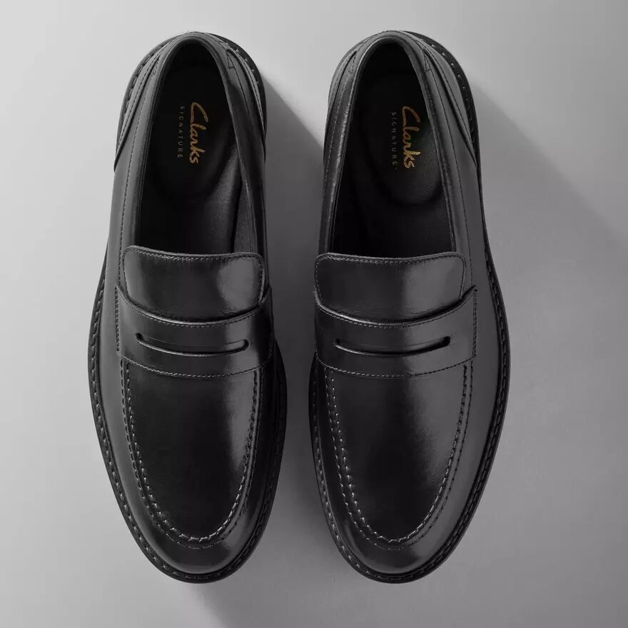 Scarpe da uomo Aldwin Step in pelle nera Scarpe da uomo Aldwin Step in pelle nera