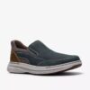 Scarpe da uomo Craftwell Step in pelle blu navy Slip-on senza lacci