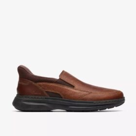Scarpe da uomo Craftwell Step marroni in pelle scamosciata, senza lacci