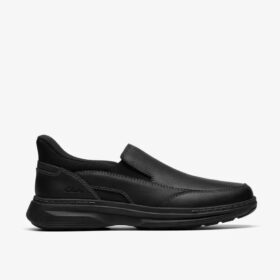 Scarpe da uomo Craftwell Step nere in pelle scamosciata, senza lacci