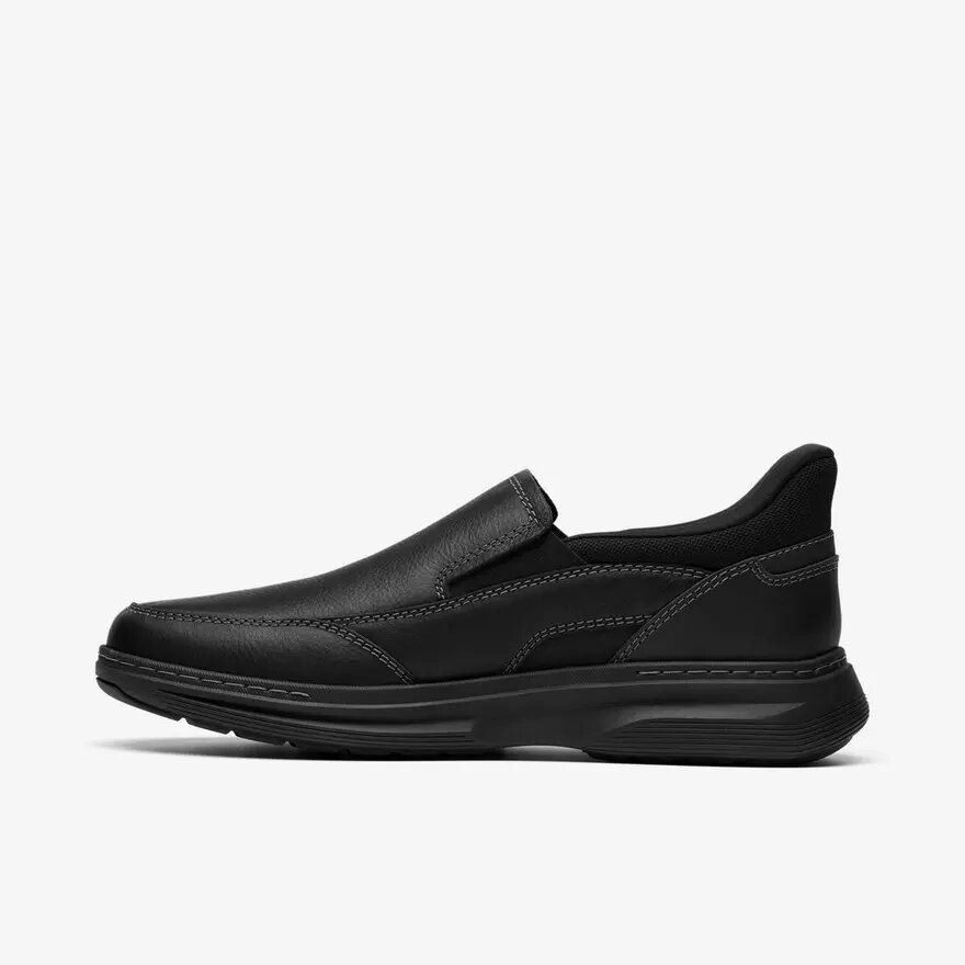 Scarpe da uomo Craftwell Step nere in pelle scamosciata, senza lacci Scarpe da uomo Craftwell Step nere in pelle scamosciata, senza lacci