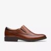 Scarpe da uomo Eldredge Step in pelle marrone scuro Scarpe da uomo Eldredge Step in pelle marrone scuro