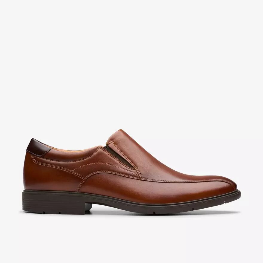 Scarpe da uomo Eldredge Step in pelle marrone scuro Scarpe da uomo Eldredge Step in pelle marrone scuro