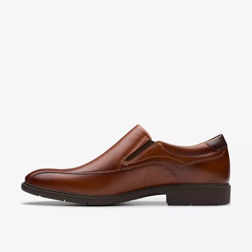 Scarpe da uomo Eldredge Step in pelle marrone scuro Scarpe da uomo Eldredge Step in pelle marrone scuro