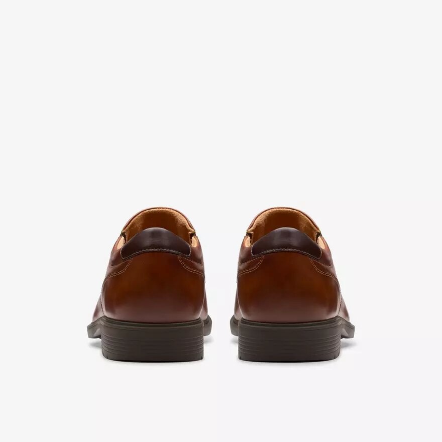Scarpe da uomo Eldredge Step in pelle marrone scuro Scarpe da uomo Eldredge Step in pelle marrone scuro