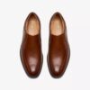 Scarpe da uomo Eldredge Step in pelle marrone scuro Scarpe da uomo Eldredge Step in pelle marrone scuro