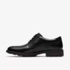 Scarpe da uomo Emmet lisce in pelle liscia nera Scarpe da uomo Emmet lisce in pelle liscia nera