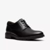 Scarpe da uomo Emmet lisce in pelle liscia nera Scarpe da uomo Emmet lisce in pelle liscia nera