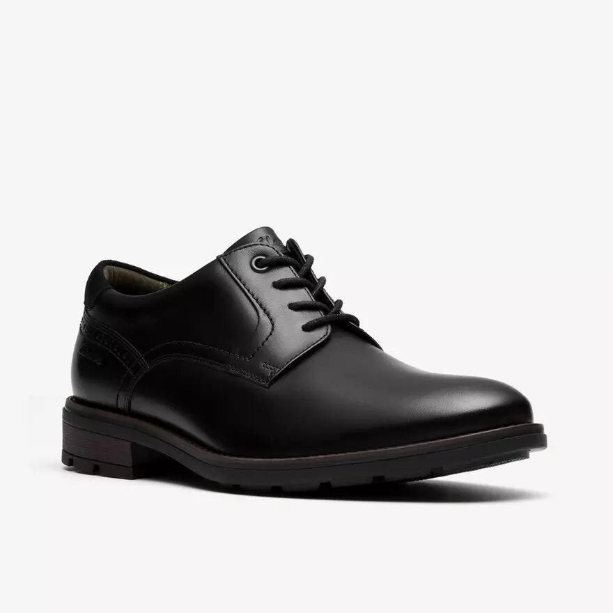 Scarpe da uomo Emmet lisce in pelle liscia nera Scarpe da uomo Emmet lisce in pelle liscia nera