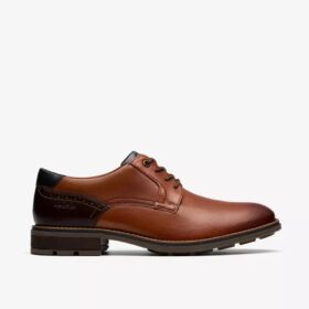 Scarpe da uomo Emmet Plain in pelle marrone chiaro