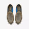 Scarpe da uomo Flexway Step in maglia color oliva Slip-on senza lacci
