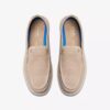 Scarpe da uomo Flexway Step in pelle scamosciata color sabbia, modello slip-on