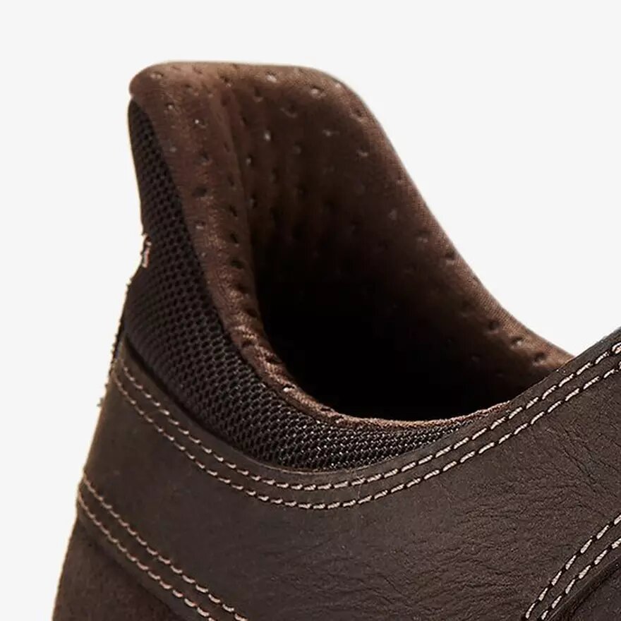 Scarpe da uomo Mullan Easy in pelle marrone scuro Scarpe da uomo Mullan Easy in pelle marrone scuro