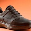 Scarpe da uomo Mullan Easy in pelle marrone scuro Scarpe da uomo Mullan Easy in pelle marrone scuro