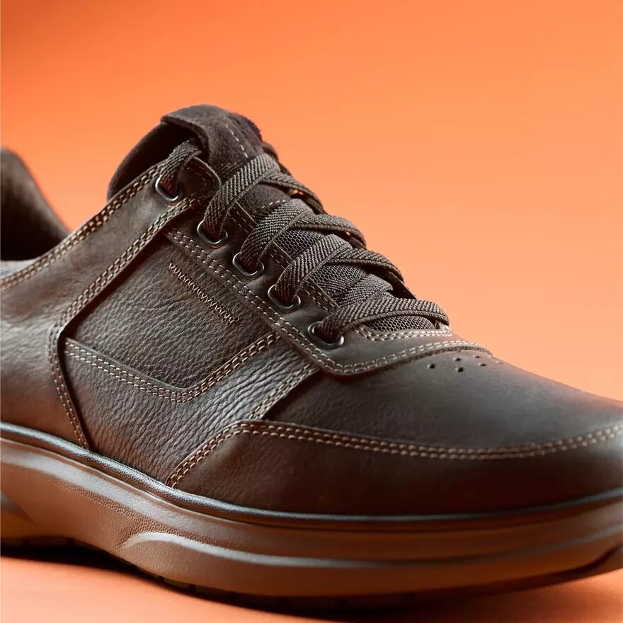 Scarpe da uomo Mullan Easy in pelle marrone scuro Scarpe da uomo Mullan Easy in pelle marrone scuro