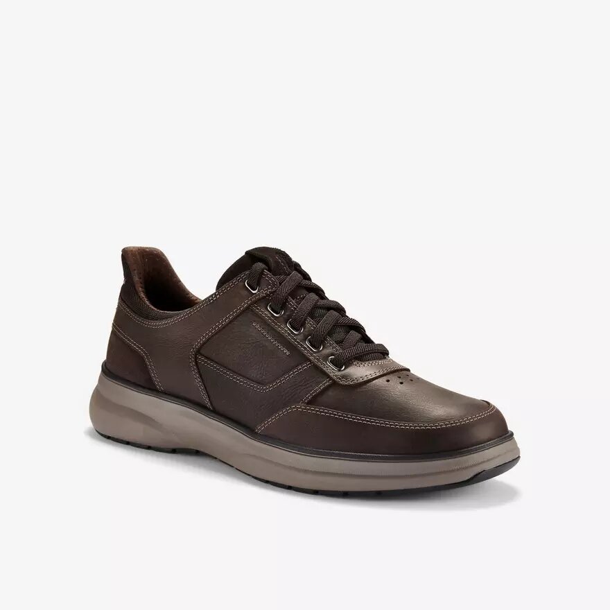 Scarpe da uomo Mullan Easy in pelle marrone scuro Scarpe da uomo Mullan Easy in pelle marrone scuro