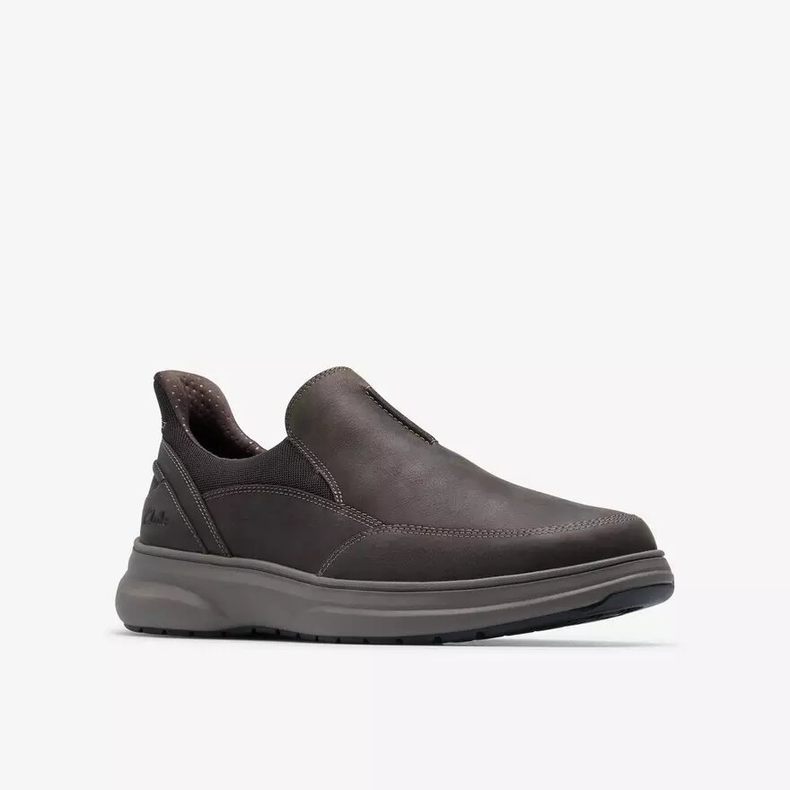 Scarpe da uomo Mullan Step in pelle marrone scuro Scarpe da uomo Mullan Step in pelle marrone scuro
